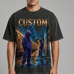 Camiseta personalizada 100% algodón con estampado gráfico, estilo vintage, manga corta, camiseta de calidad premium para uso cómodo unisex. - Product Image 5