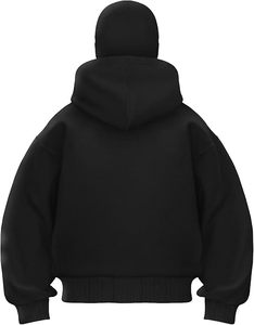 Sweat à capuche zippé double couche pour homme de qualité supérieure avec logo personnalisé, 100 % coton, écologique et coupe-vent, vêtements d'hiver - Product Image 3
