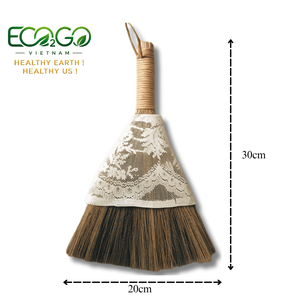 Woven Grass <b>Broom</b> with Ivory Lace Decorative Mini <b>Broom</b> Cottagecore Farmhouse Wall Decor Rustic Kitchen Accent Housewarming Gift - Product Image 5