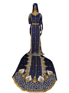 ชุดเดรสเจ้าสาวคลาสสิกทรงเมอร์เมด/ทรัมเป็ต ยาวแบบมาตรฐาน ประดับด้วยลูกปัด - Product Image 5