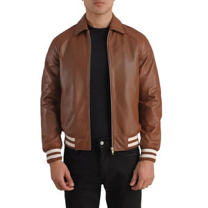 Chaqueta Varsity Unisex Marrón de Invierno, 100% Algodón, Modelo 2026 - Product Image 1