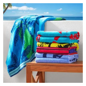 Serviette de plage jacquard personnalisée en gros, anti-sable, en microfibre, séchage rapide, légère, pour voyage - Product Image 3