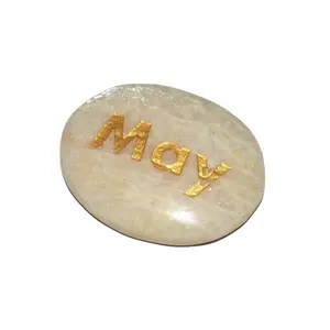 Buy Moon May Engraved Stone Online : Best Value of Moon Stone May Engraved Stones at best prices
