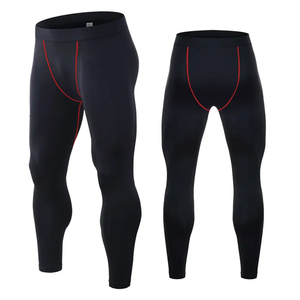 Best Selling Comfortable <b>Men's</b> Compression <b>Yoga</b> Workout <b>Pants</b> Customized Design Quick Dry Plain Dyed Compression <b>Pants</b> For <b>Men</b> - Product Image 2