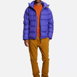 Vestes matelassées pour hommes OEM, mode hiver, design personnalisé, streetwear, manteau à bulles en duvet, vestes matelassées pour hommes - Product Image 6