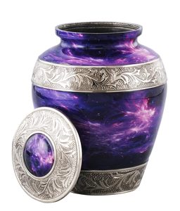 Urnes funéraires Galaxy Nebula, urne funéraire gravée de fleurs pour cendres, urne pour adultes, urnes funéraires pour cendres humaines - Product Image 3