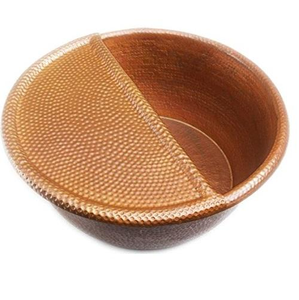 Bol de pédicure en cuivre martelé brillant pour massage des pieds indien et traitement cosmétique, avec bol à ongles, accessoire pour fauteuil de spa - Product Image 4