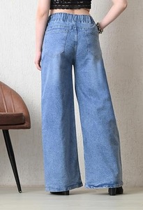 กางเกงยีนส์ผู้หญิงทรงวินเทจเอวกลางทรงปกติความยาวระดับเข่า - Product Image 3