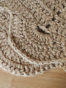 Handcrafted Scandinavian Style Door Mat Flat Pile Thin Home Use <b>Half</b> Circle Wool Acrylic Rug Solid Color Non <b>Slip</b> Rubber Backing - Product Image 5