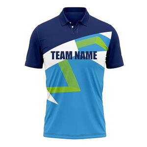 เสื้อคริกเก็ตแบบกำหนดเอง ออกแบบได้ตามต้องการ เสื้อโปโลสำหรับทีม เสื้อยืดโปโลสำหรับเล่นกีฬา พร้อมชื่อและหมายเลขผู้เล่นสำหรับผู้ชาย - Product Image 1