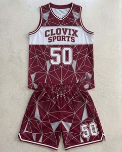 Conjunto de Camiseta y Pantalones Cortos de Baloncesto Reversibles Personalizados Clovix para Hombre con Nombre del Equipo, Número y Logotipo Sublimados, Uniforme Deportivo - Product Image 1