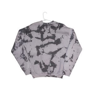 Oversized Men’s Bleach Wash Sweatshirt Crew Neck Distressed Tie-Dye Fashion Pullover - Product Image 2