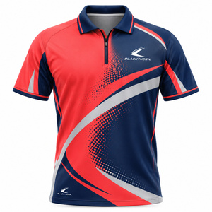Chemises de fléchettes personnalisées par sublimation, polos d'entraînement pour équipes, polos de sport pour hommes - Product Image 5