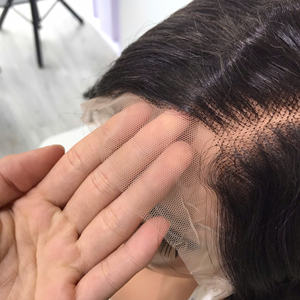 Peluca de cabello humano de onda profunda con frontal completo, extensiones de cabello de color 1B natural fáciles de usar, cabello humano vietnamita - Product Image 4