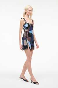 Vestido Mini de Lujo con Flecos de Cuentas para Fiestas Nocturnas y Cócteles, Vestido Mini con Flecos de Cuentas Doradas al por Mayor - Product Image 3