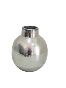 Florero Moderno de Aluminio, Minimalista, Plateado, Esférico, Hecho a Mano, Ecológico, Elegante Centro de Mesa Decorativo - Product Image 2