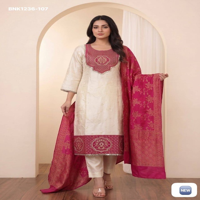 Banarasi Suit Neck Design - Latest Designer Styles - V-Neck & O-Neck