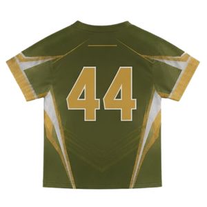 Maillot de lacrosse unisexe vert olive et or sublimé, léger, en polyester, réversible, uniforme d'équipe athlétique, vêtements de performance - Product Image 2