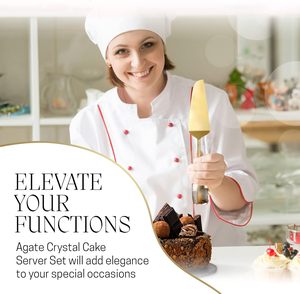 Premium Modern Handmade Eco-Friendly Stainless Steel <b>Cake</b> Cheese Serving Set Elegant Design <b>Wedding</b> Functions Festive Family - Product Image 4
