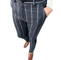 Pantalon d'hiver de qualité supérieure à carreaux pour homme, pantalon habillé à séchage rapide, respirant et tendance 2026