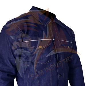 Premium Quality Men <b>Denim</b> <b>Jackets</b> with Button Closure Stylish Design Regular Sleeve Comfortable Men's <b>Denim</b> <b>Jackets</b> - Product Image 4