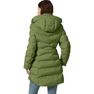 เสื้อแจ็คเก็ตพัฟเฟอร์ผู้หญิงสำหรับฤดูหนาวแบบยาว มีฮู้ดถอดได้ บุผ้านวมหนา กันลม สำหรับกิจกรรมกลางแจ้ง ดีไซน์ทันสมัย - Product Image 2