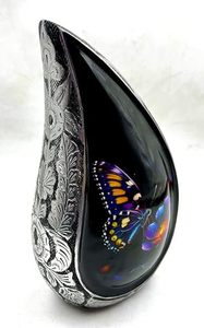 Handcrafted Aluminum Tear Drop Memorial <b>Ash</b> <b>Keepsake</b> Urn Tribute Holder Designed With Secure Decorative Lid Closure - Product Image 3