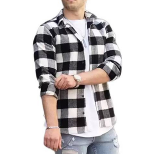 Chemise décontractée en flanelle pour homme, 100 % coton respirant, coupe oversize, manches longues, fabrication directe, best-seller, OEM, automne - Product Image 2