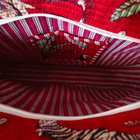 Nouveauté : Sac fourre-tout en coton matelassé à imprimé animalier, fait main, avec fermeture éclair, sac à bandoulière pour le shopping