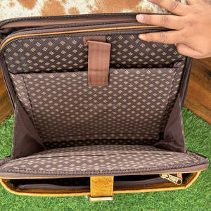 2025 tendance voyage bagages haute qualité 100% véritable cuir de vachette chariot voyage bagages valise voyage sac pour unisexe - Product Image 6