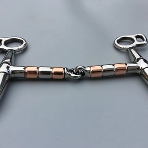 Mors de cheval en acier inoxydable à longue tige, antirouille, facile à installer, robuste avec rouleaux en cuivre, équipement d'équitation - Product Image 5