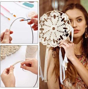 Cerceaux en fil métallique ronds pour projets de couronnes et macramés DIY, utilisation intérieure et extérieure, fournitures décoratives durables - Product Image 4