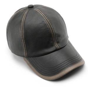 Casquette de baseball en cuir véritable OEM d'usine, en cuir de vache, visière incurvée réglable, chapeau tendance - Product Image 6