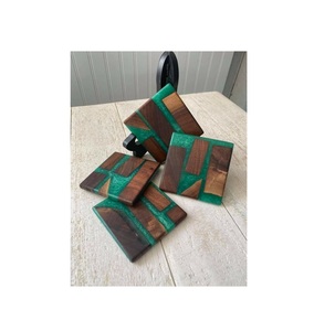 Posavasos de Madera y Resina de Diseño Moderno, Sublimación Estándar, Madera de Acacia y Mango, Forma Cuadrada, Redonda o Personalizada - Product Image 6