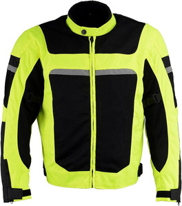 เสื้อแจ็คเก็ตนักแข่งตาข่ายสีเขียวสะท้อนแสงสำหรับผู้ชาย - Product Image 5
