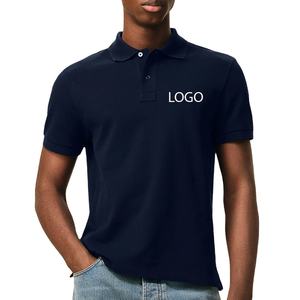 T-shirt pour homme de haute qualité avec col rabattu et couleur unie, matière de qualité supérieure avec fermeture boutonnée, prix abordable 2026 - Product Image 1