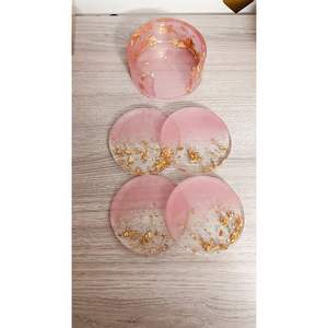 Sous-verres en résine de qualité supérieure, ensembles de service pour boissons, formes ovales et rondes, pour un usage domestique - Product Image 6