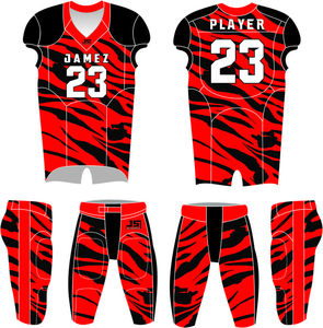 Ensemble d'uniformes de football américain à manches courtes, personnalisés par sublimation, grandes tailles, OEM ODM, pour équipes - Product Image 1