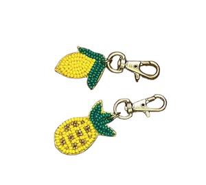Trendy Beaded Handmade Different Fruits Keychain, New Design, Multi Color Embroidery, Fashionable Accessory For <b>Bags</b> and Purse - Product Image 6