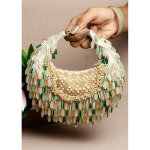 Bolso de Mano de Lujo Hecho a Mano con Cuentas de Perlas para Mujer – Elegante Bolso de Mano para Bodas y Fiestas - Product Image 4
