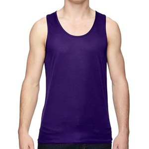Débardeur Homme Tricoté Sans Manches Col Rond Violet Entièrement Personnalisable Couleur Unie Grande Taille - Product Image 3