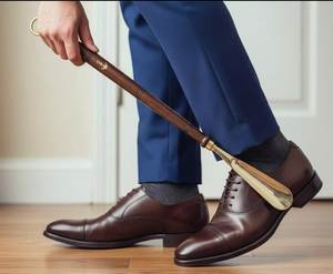 Chausse-pied en bois de qualité supérieure à long manche, aide à l'enfilage des chaussures - Product Image 3