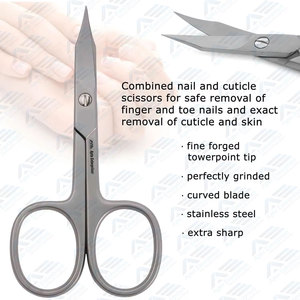 Ciseaux à cuticules et à ongles en acier inoxydable de haute qualité avec lame incurvée et tranchante, coupe-ongles professionnels de qualité supérieure - Product Image 6
