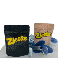 Pochette souple mate 3,5 g avec fermeture éclair pour snacks/bonbons, impression couleur personnalisée