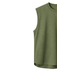Custom <b>Green</b> Sleeveless Tank <b>Top</b> Men Casual Gym <b>Vest</b> Breathable Cotton Summer Shirt Athletic Loose Fit Sportswear Training <b>Top</b> - Product Image 3