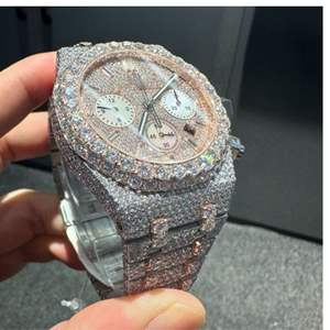 Reloj Unisex con Incrustaciones de Moissanita, con Fecha Automática, Diamantes Incoloros de Alta Calidad, Precio de Mayoreo, Superventas - Product Image 4