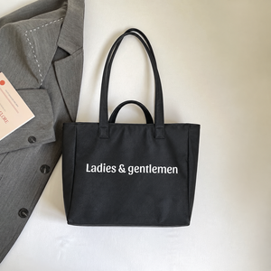 Sac fourre-tout tendance en cuir PU noir avec broderie, grande capacité, sac à bandoulière portable pour les trajets quotidiens et le shopping en voyage - Product Image 4