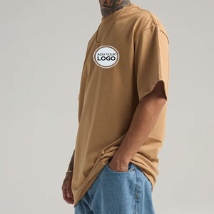T-shirt personnalisé coupe ample et épaisse 100 % coton peigné, T-shirt vierge surdimensionné, faible MOQ, fabricant en gros, OEM, marque privée - Product Image 1