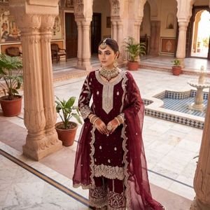 Premium Heavy Silk <b>Sequins</b> Embroidered Ready To Wear <b>Top</b> With Chinon Bottom And Dupatta Wholesale Rate By Royal Export - Product Image 2