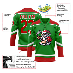 Ventes en gros d'uniformes de hockey du New Jersey, maillots de hockey sur glace cousus pour hommes, USA - Product Image 3